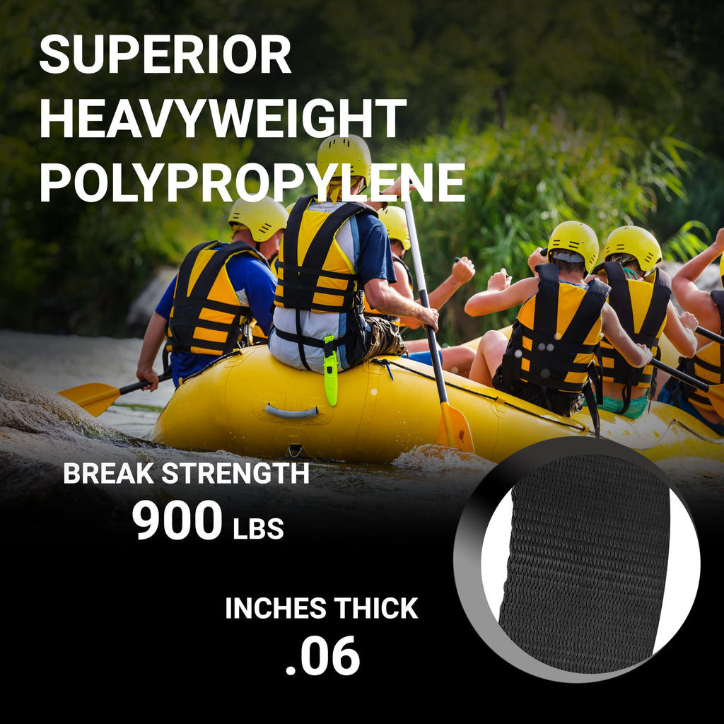 Strapworks Heavyweight Polypropylene Webbing - Heavy Duty Poly Strapping For Outdoor Diy Gear Repair, 1 Inch X 10 Yards - Woodla