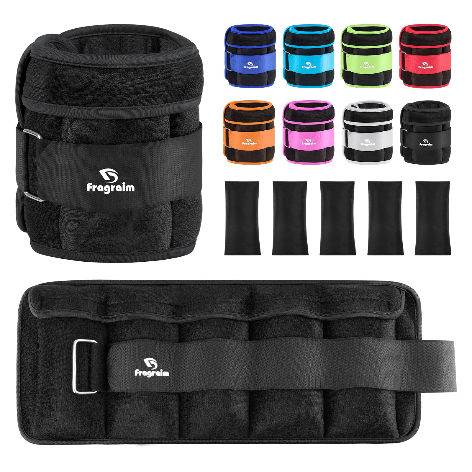 Adjustable Ankle Weights 1-12 Lbs Pair With Removable Weight For Jogging, Gymnastics, Aerobics, Physical Therapy, Resistance Tra
