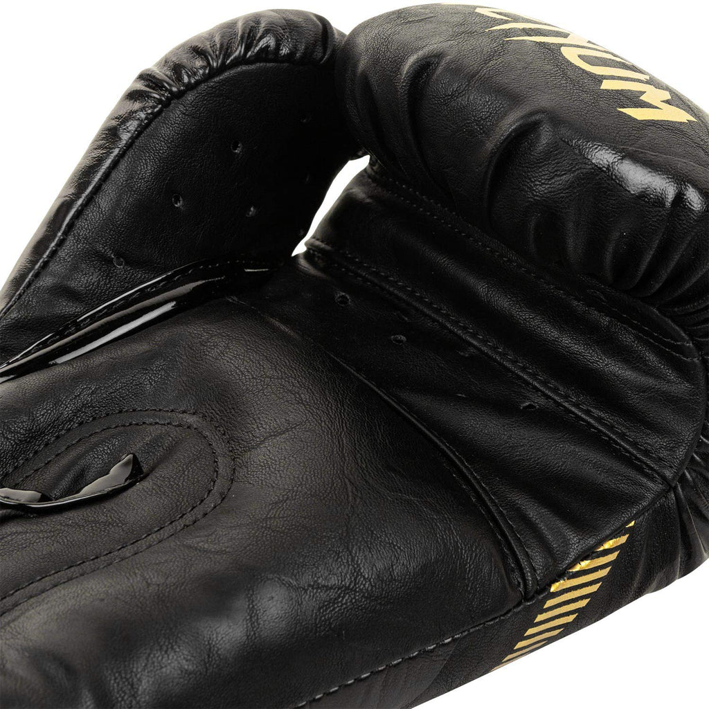 Venum Impact Boxing Gloves-Black/Gold - 10Oz