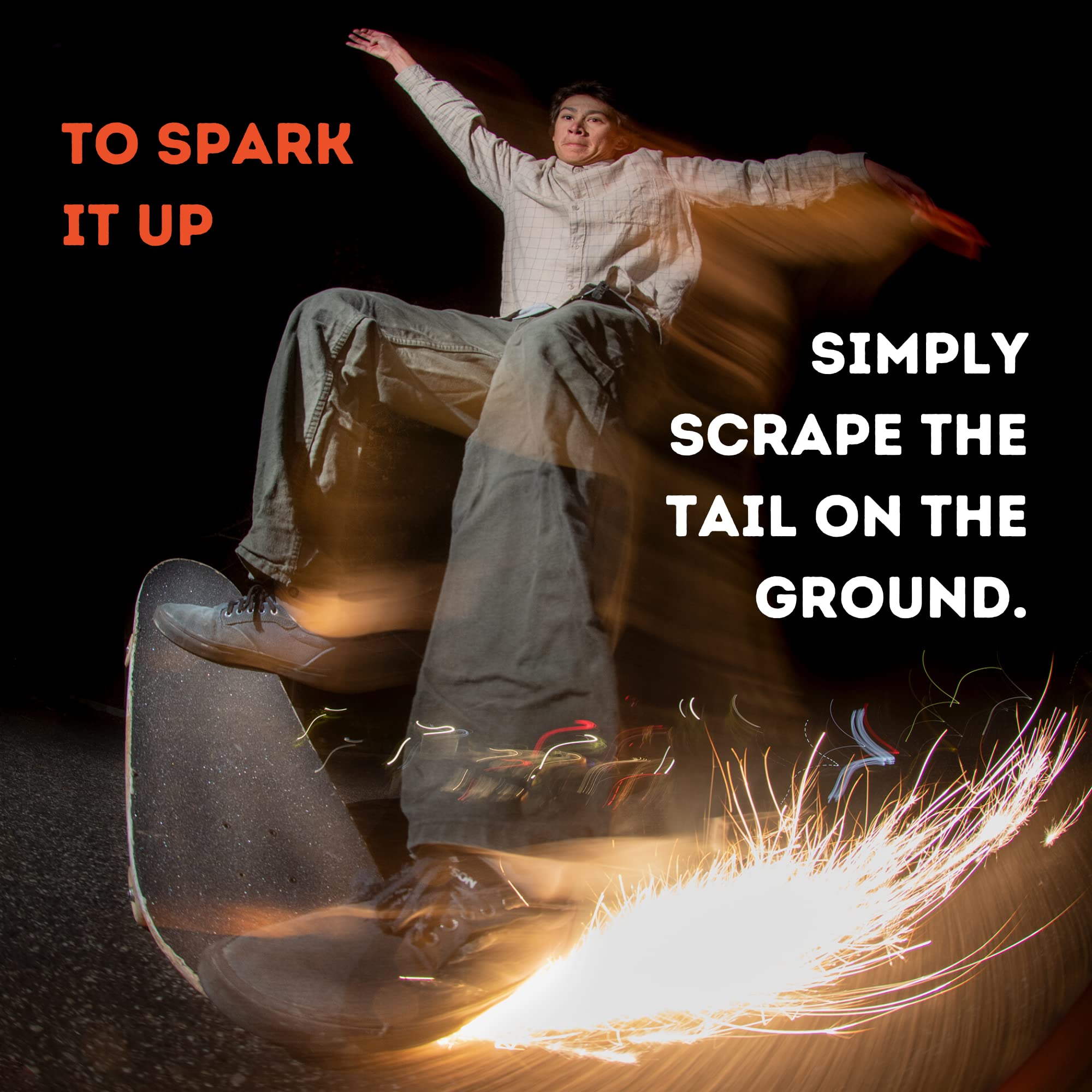 Tail Devil Skateboard Spark Plate | Sparks For Your Skateboard | Ultimate Skateboarder'S Accessory | A Tail Plate Attachment For