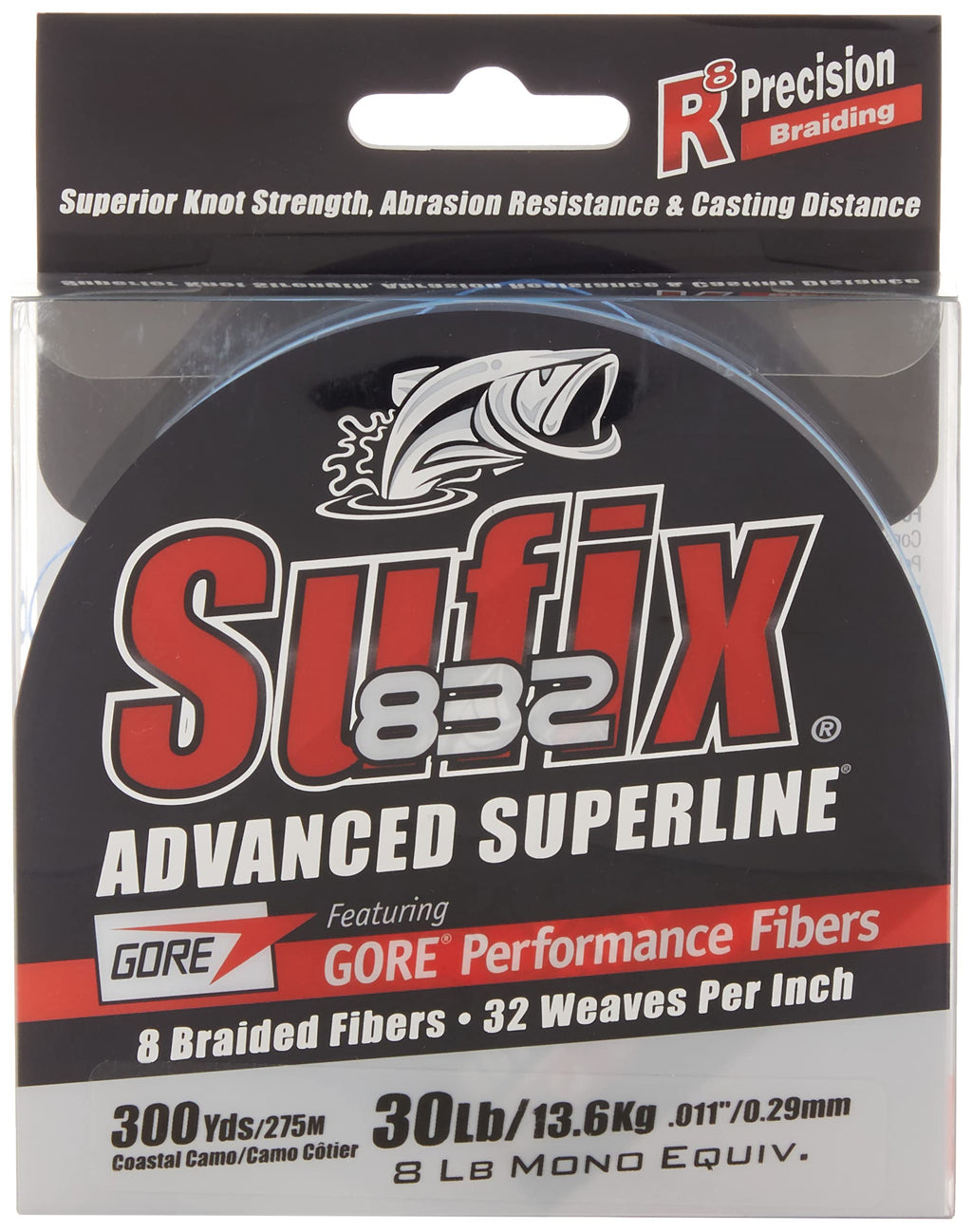 Sufix 832 Braid 30 Lb Coastal 660-130Cc: 832 Braid 30 Lb Coastal Camo