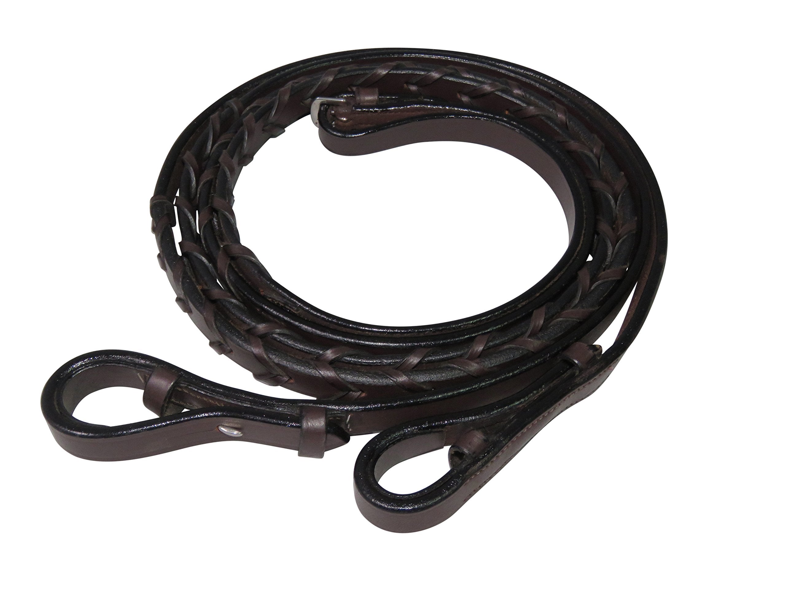 Henri de Rivel Advantage Flat Laced Reins - Australian Nut - Horse