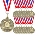 Quelay 20pcs 2 Gold Medals for Awards Winner Bulk with Neck Ribbons Metal Trophy Award Prize Gift for Kids Students Adults Sch