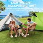 Ultralight Tent 3-Season Backpacking Tent 1 Person/2 Person Camping Tent, Outdoor Lightweight Lanshan Camping Tent Shelter, Perf