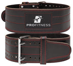 Weight Lifting Belts For Men And Woman Leather Weightlifting Belt Comes (Black/Red, Medium)