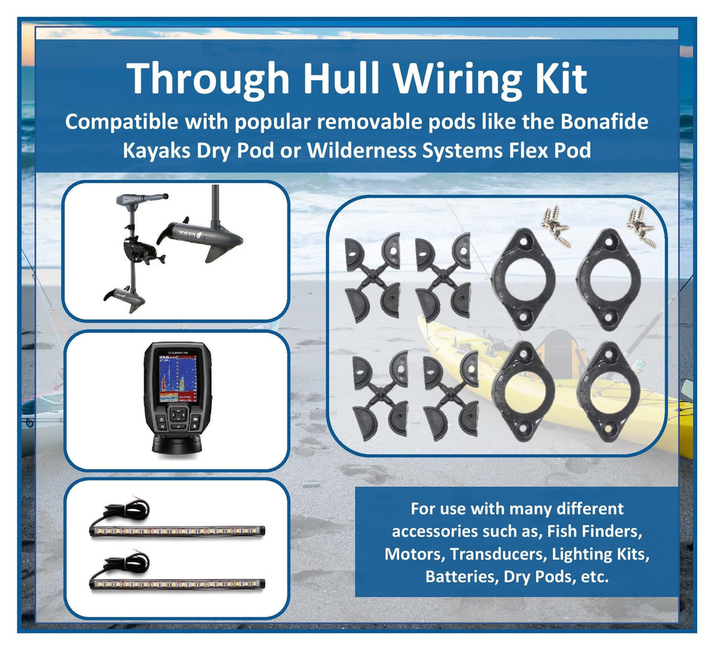 Jsp Manufacturing Through Hull Wiring Kit For Kayaks, Thru-Hull Wiring Kits For Wilderness Systems Hobie Installs Of Fish Finder