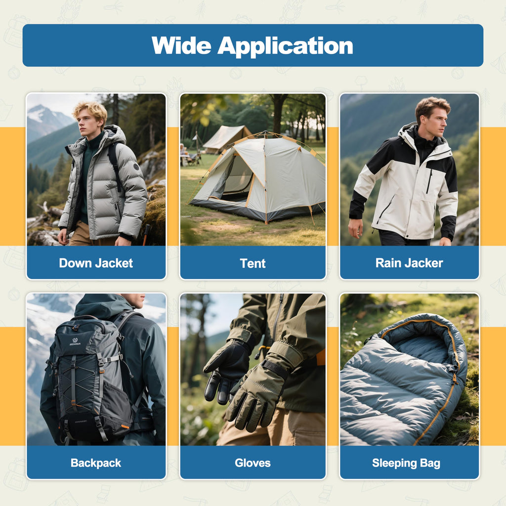 KING MOUNTAIN Self Adhesive Fabric Repair Patch, 5  8 Inches 8 Pcs, Quick Down Jacket Repair Patch, Waterproof Outdoor Gear Patc