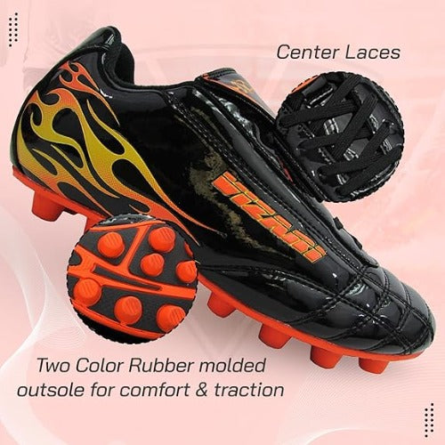 Vizari Blaze Youth Firm Ground Soccer Shoes Black/Orange