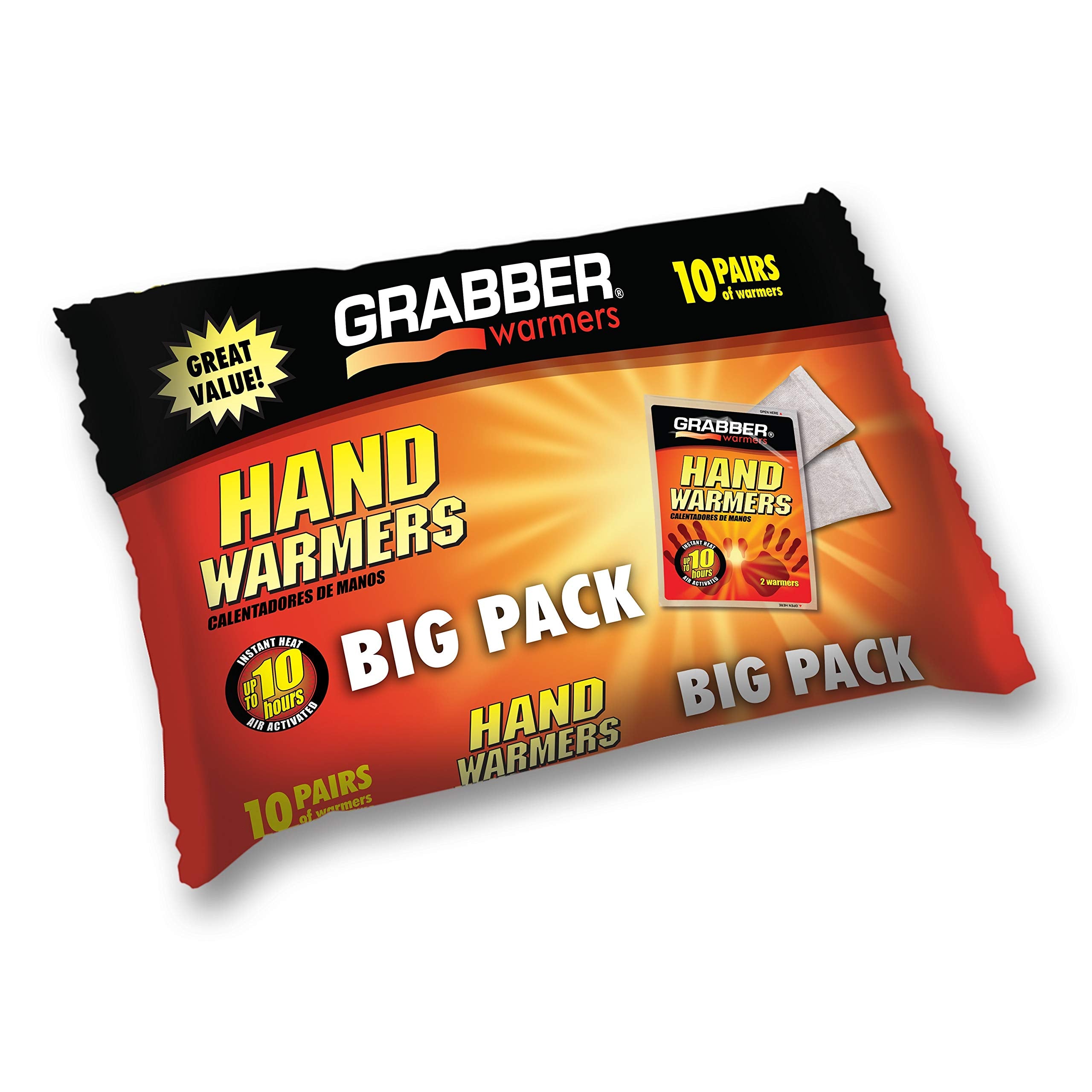 Grabber HH2 Hothands Hand Warmer (10 Pack)