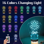 Coolgift Mart Light Up Dart Holder, 16 Colors Changing Lights Acrylic Dart Holder Stand With Remote Control, Birthday Christmas