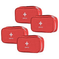 Kuber Industries Pack Of 4 Small Medicine Pouch For Travel & Empty First Aid Box For Home | Camping Survival Kit & Emergency Ite