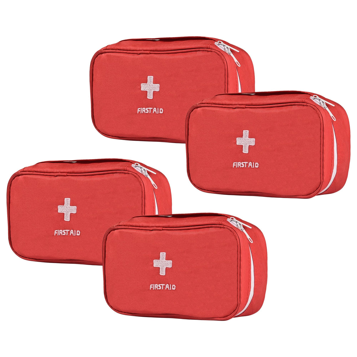 Kuber Industries Pack Of 4 Small Medicine Pouch For Travel & Empty First Aid Box For Home | Camping Survival Kit & Emergency Ite