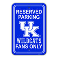 NCAA Kentucky Wildcats Plastic Parking Sign Plastic Sign, Blue,