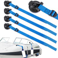 Woanger 4 Pcs Suction Cup Fender Straps Adjustable Boat Bumpers Fenders Strap Heavy Duty Suction Cups Vacuum Outdoor for Boat Bu