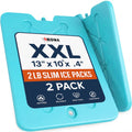 Kona XXL Ice Packs for Coolers- 2 lb Reusable Slim Freezer Pack, Long-Lasting Dry Ice Alternative for Cooler Bags, 13x10 Inch, F