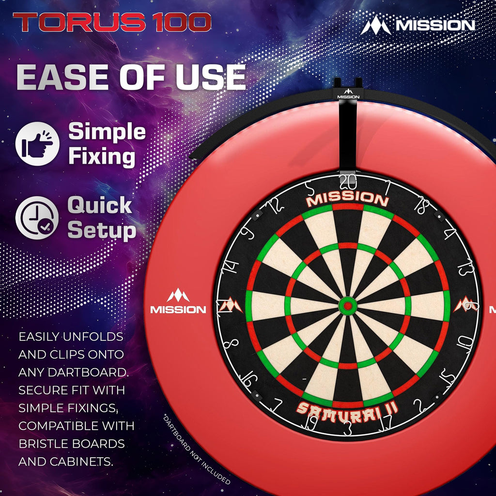 Mission Torus 100 Foldable Led Dartboard Lighting