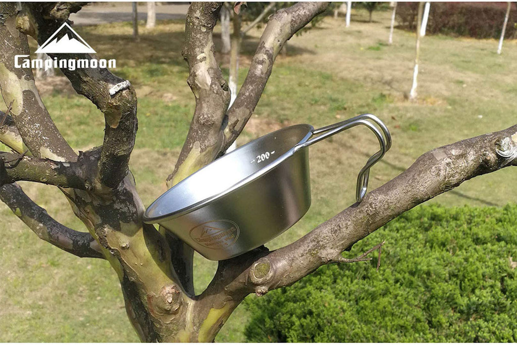 Campingmoon 2Pcs/4Pcs Set Stainless Steel Camping Sierra Cup 310Ml (Jp-S-220-2P)