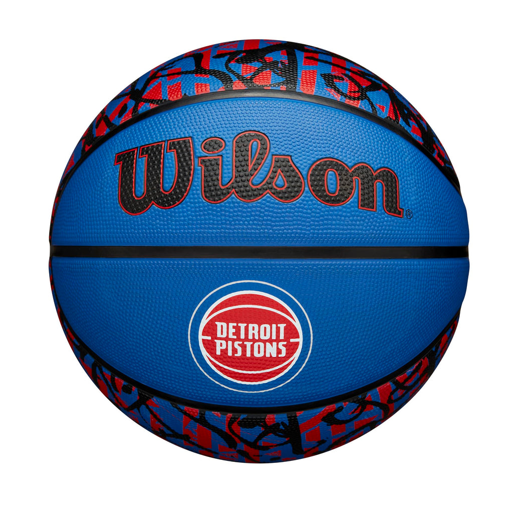 Wilson Nba Team Graffiti Basketball - Detroit Pistons, Size 7-29.5''