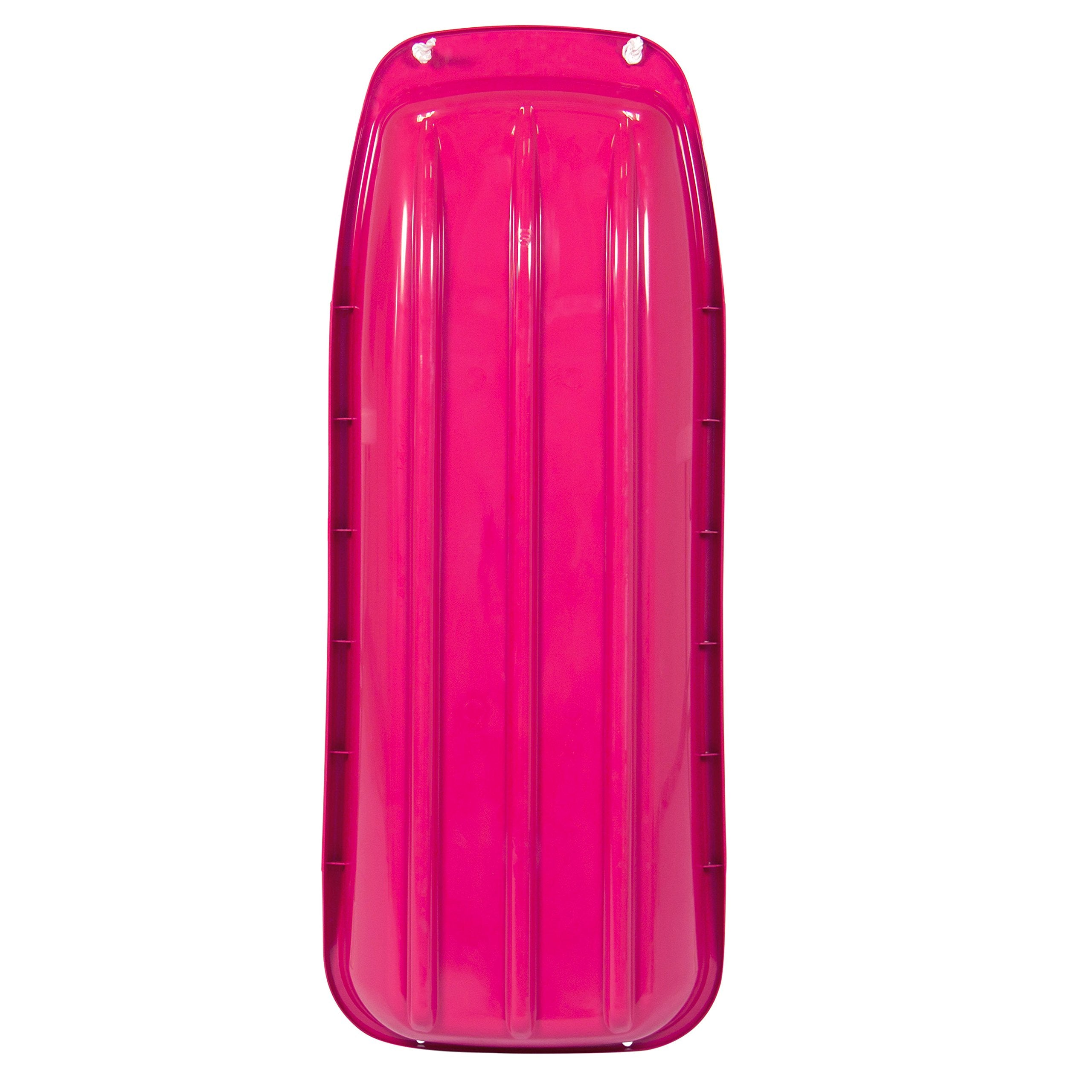 Best Choice Products 48In Kids Plastic Toboggan Snow Sled W/Pull Rope - Pink