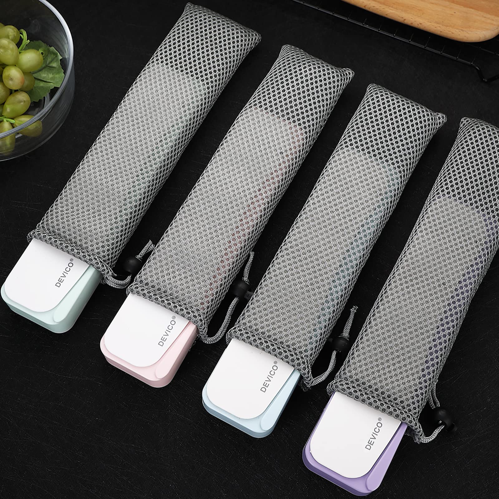 Devico Travel Utensils With Case, 18/8 Stainless Steel Camping Utensils, Reusable Portable Silverware Cutlery Set For Lunch Box,