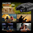 Night Vision Goggles - 5K Night Vision Goggles For Adults, Rechargeable Infrared Night Binocular 5X Digital Zoom External Flashl