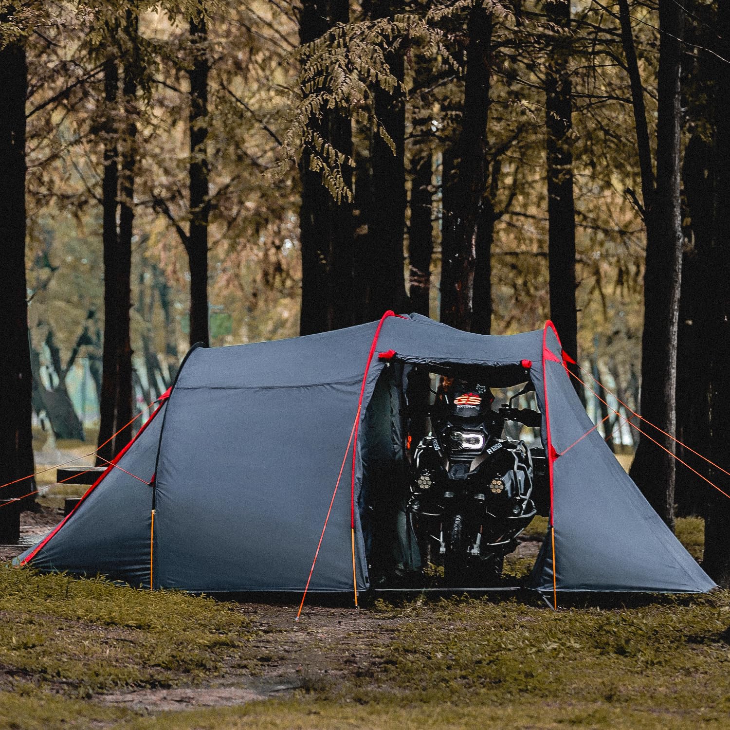 2 Person Camping Tent Motorcycle Tent Waterproof Instant Family Tents Lightweight Motorcycle Storage Shelter for for Backpacking