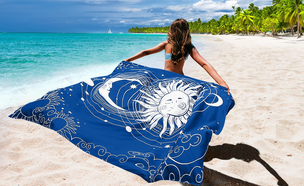 Wiwigo Beach Blanket Waterproof Sandproof Beach Mat 79 X 83/10'X9'For 2-8 Adults Quick Drying Outdoor Picnic Mat Beach Accessori