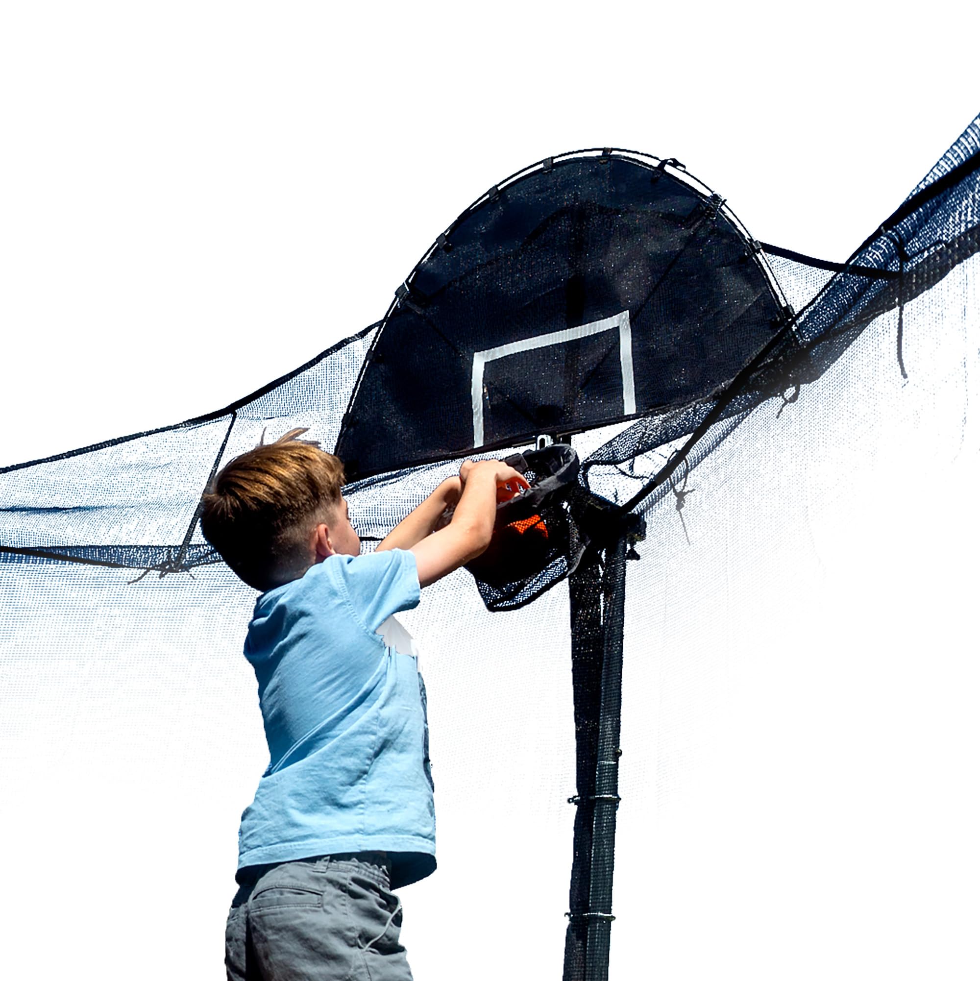 Trampoline Pro Trampoline Basketball Hoop Attachment Jump Slammer - New 2024 Improved Design- Lifetime Parts Warranty