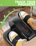 Funmily Under Desk Elliptical Machine With Large Lcd Display, Remote Control & Non-Slip Foot Straps - Quiet Magnetic Resistance,