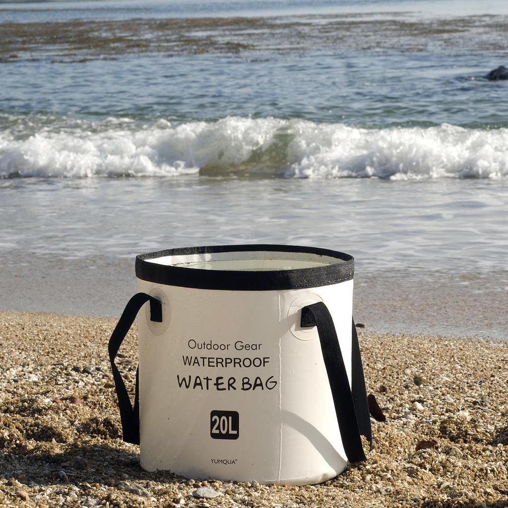 Yumqua Collapsible Bucket 5 Gallon(20L), Multifunctional Portable Folding Bucket Water Container Wash Basin For Camping Fishing