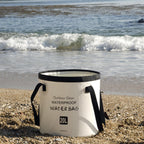 Yumqua Collapsible Bucket 5 Gallon(20L), Multifunctional Portable Folding Bucket Water Container Wash Basin For Camping Fishing