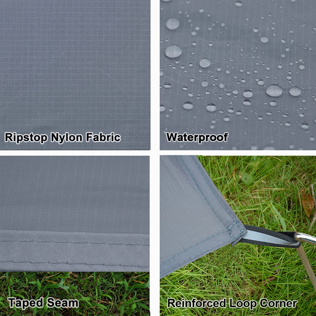Geertop 1 Person Ultralight Waterproof Tent Tarp Footprint Ground Sheet Mat, For Camping, Hiking, Picnic (4 Sizes)