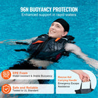 Vevor Life Vest For Watersports (Pfd), Life Jacket With Waterproof Nylon & 96N Buoyancy, Life Vest/Jacket For Any Water Activity