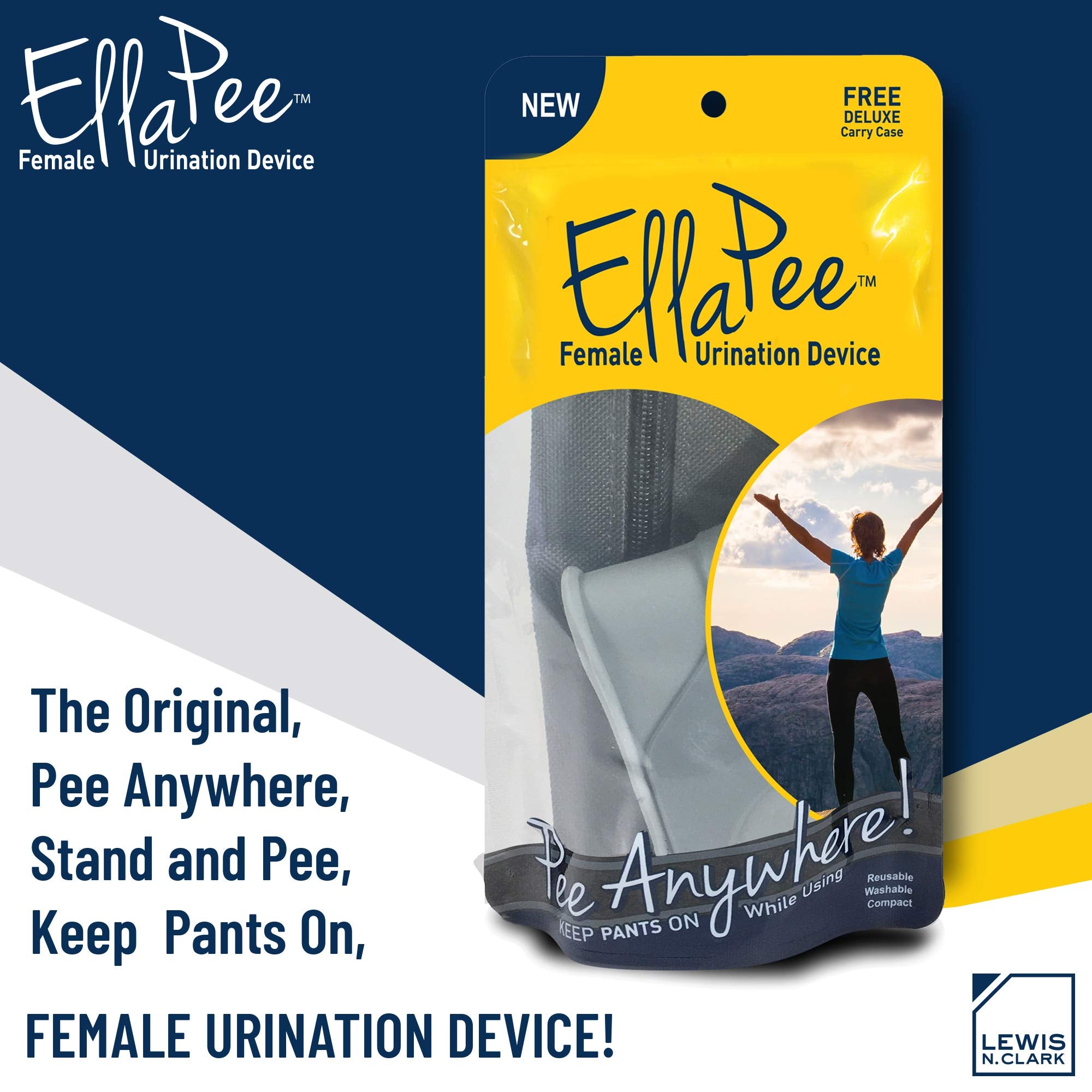 Ellapee Womens Urinal Funnel Female Urination Device For Women, Camping Accessories, Hiking, Outdoor Activities & More With Medi