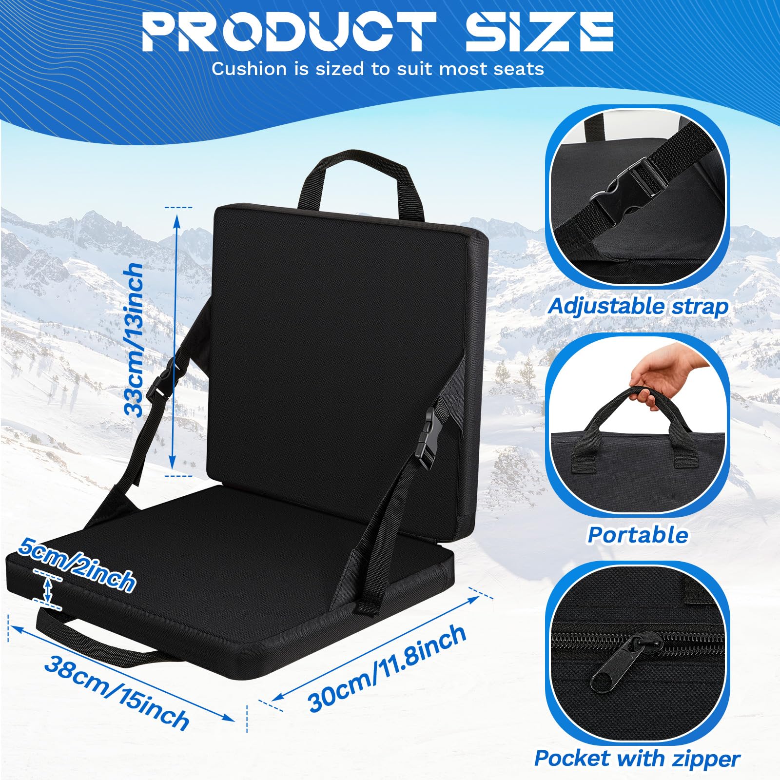 Juexica 2 Pcs Stadium Seats Boat Canoe Kayak Seat Stadium Seats For Bleachers Without Back Support For Indoor Outdoor Sport Even