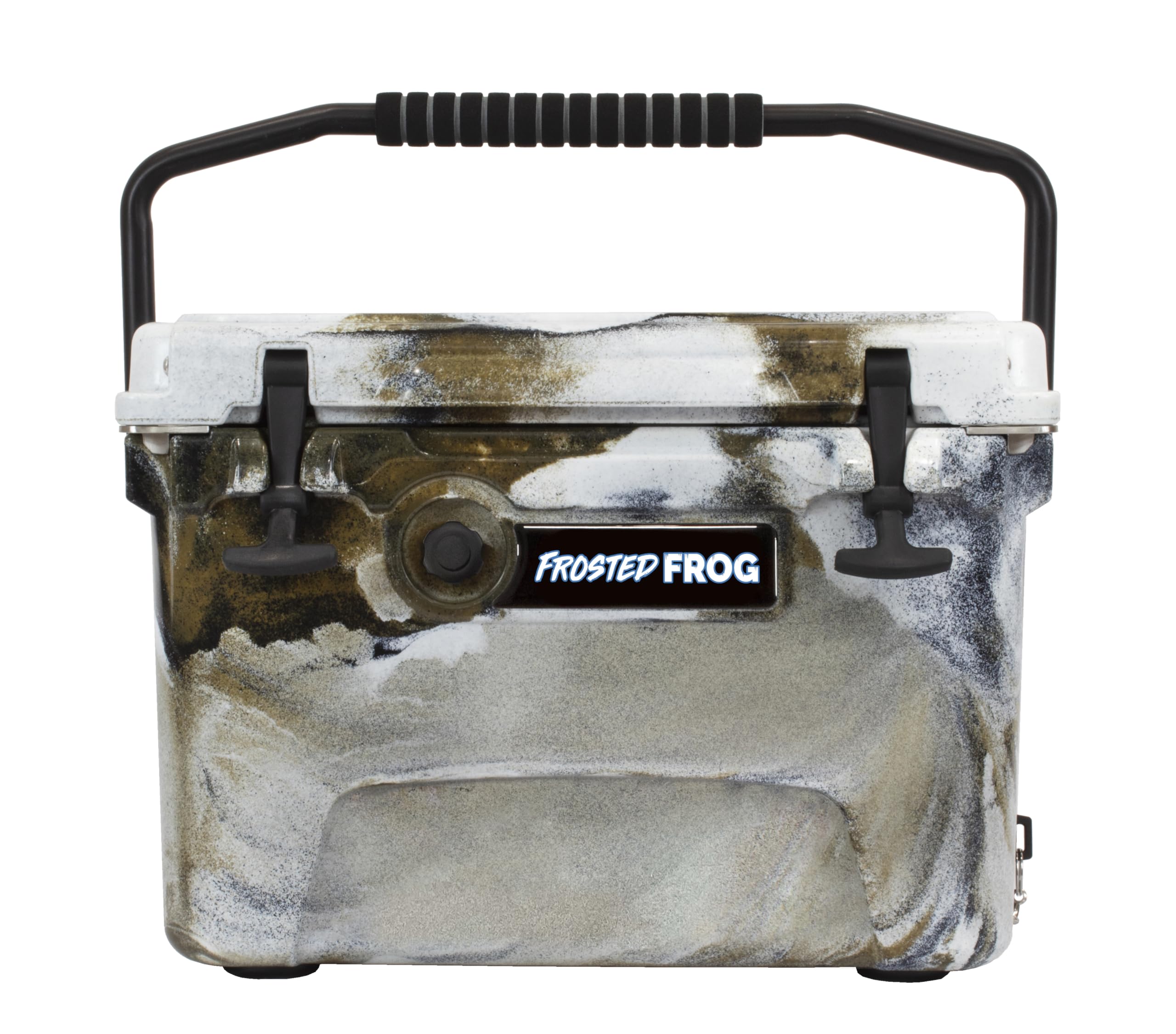 Frosted Frog Desert Camo 20 Quart Ice Chest Heavy Duty High Performance Roto-Molded Commercial Grade Insulated Cooler