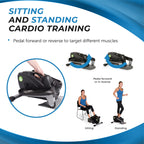 Stamina Inmotion Compact Strider Elliptical Foot Pedal Exerciser With Smart Workout App For Home - Up To 250 Lbs Weight Capacity