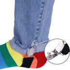 Boao 8 Pieces Elastic Adjustable Boot Straps Clips Pant Stirrups Elastic Leg Straps For Women And Men Favors (Black)