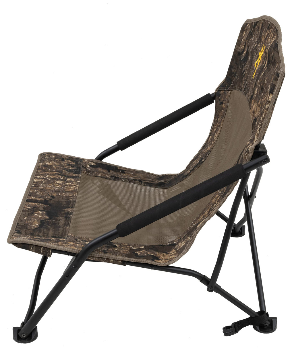 Browning Strutter Camo Turkey Hunting Chair With Foldable Low Profile Compact Design, Durable Steel Frame, And Padded Shoulder C