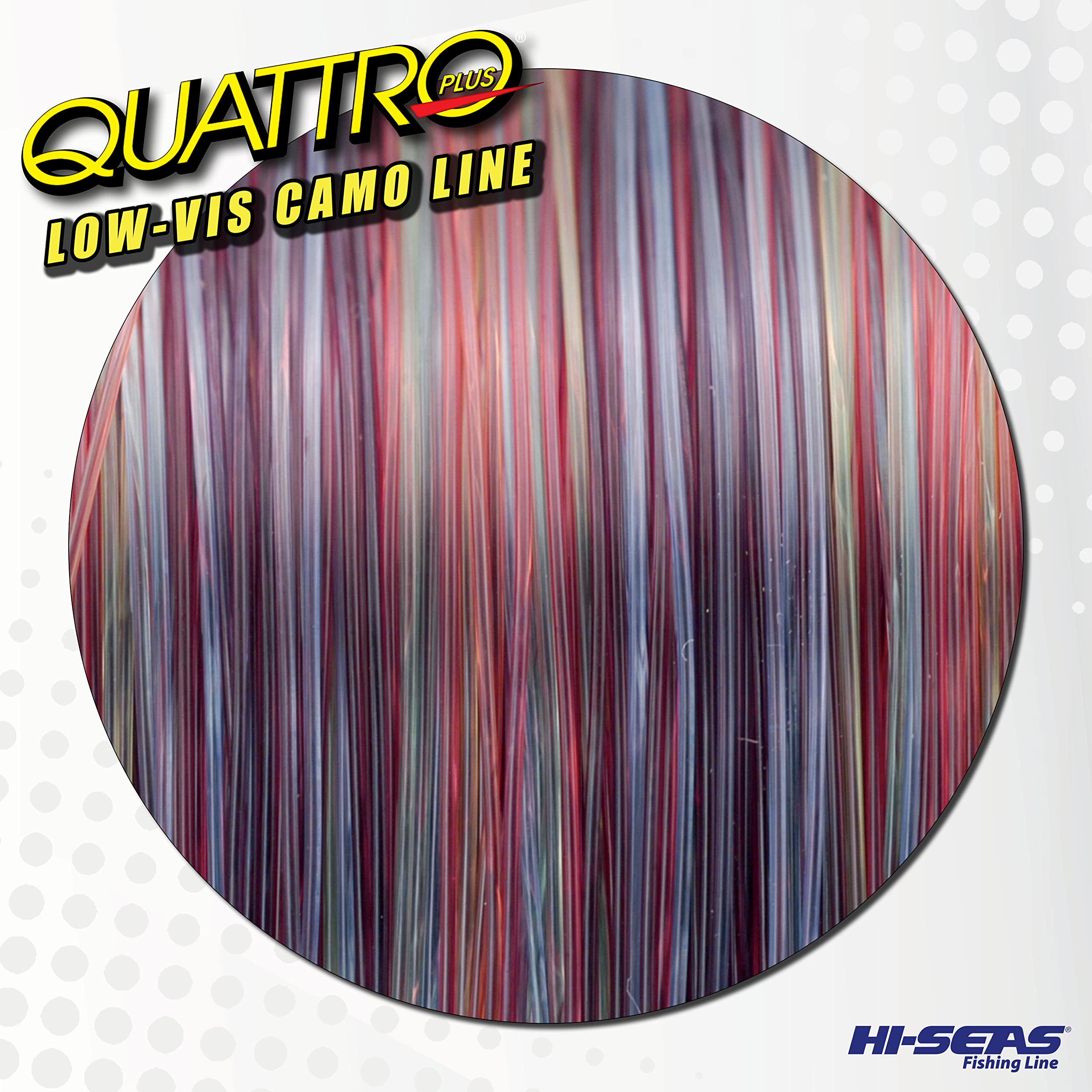 Hi-Seas Quattro Monofilament Line, 4 Color Camouflage, 15 Pound Test, 1/4-Pound Spool