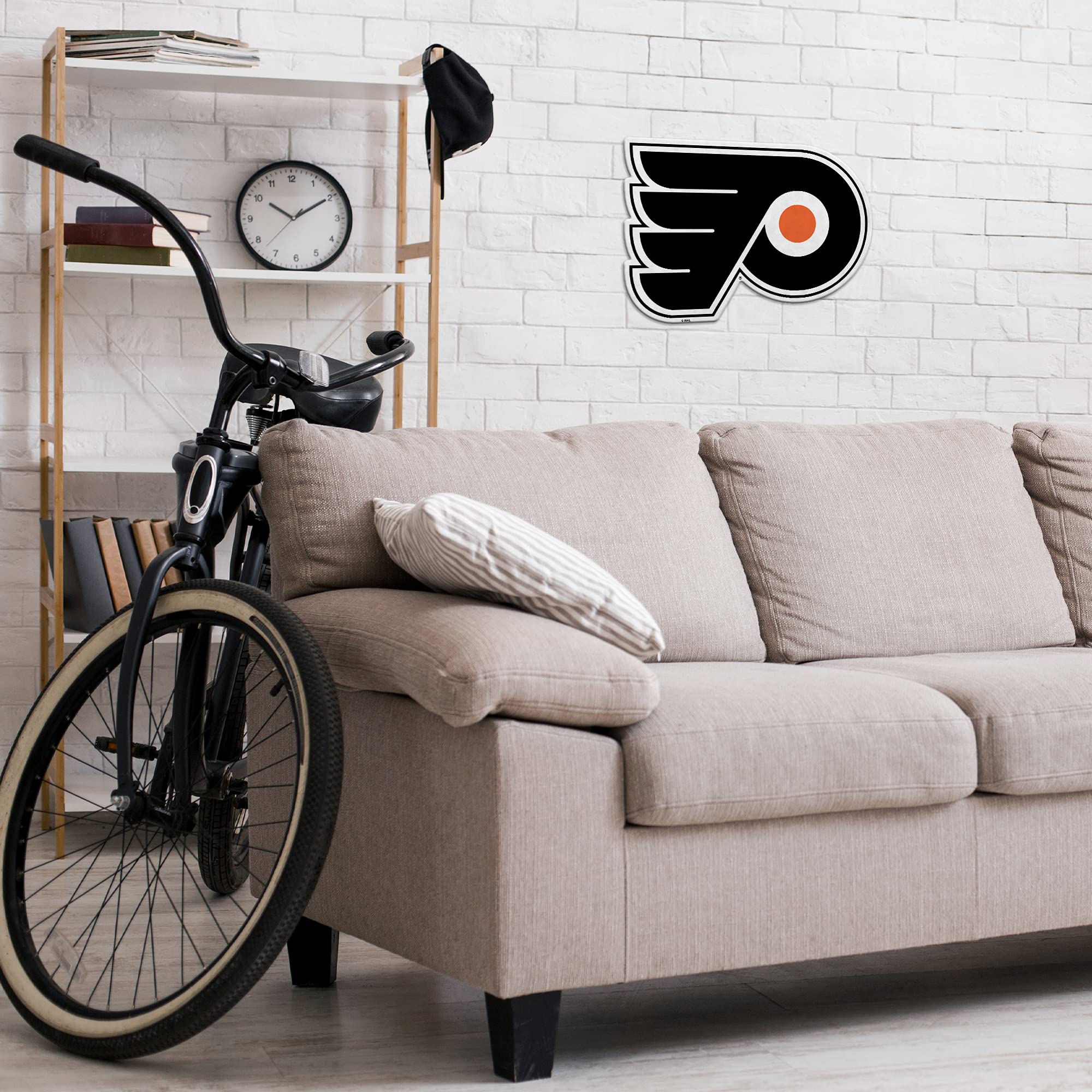 Rico Industries Nhl Philadelphia Flyers Retro Shape Cut Pennant - Home And Living Room D  Cor - Soft Felt Ez To Hang 18X0.10X18