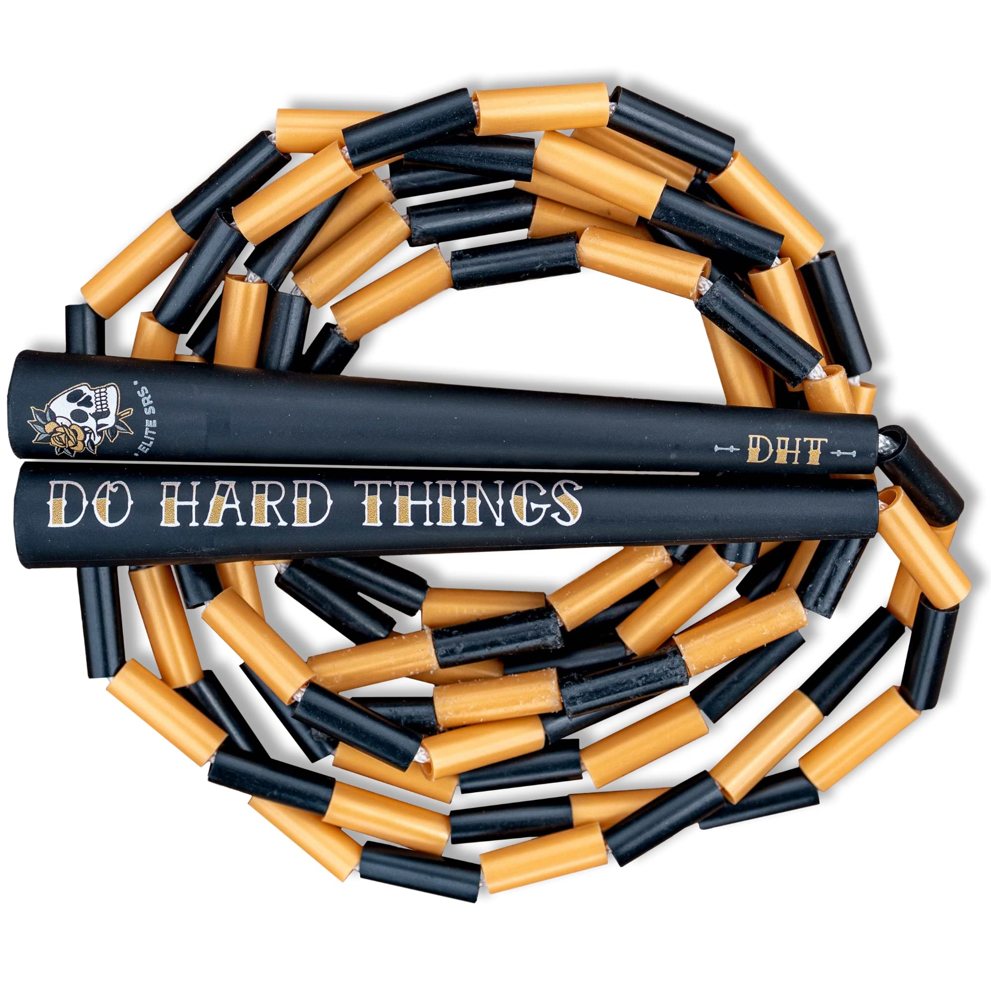 Elite Srs, Do Hard Things Beaded Jump Ropes For Fitness - Unbreakable 6.5'' Edge Handles With 1'' Shatterproof Plastic Beads - I