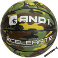 AND1 Xcelerate Rubber Basketball: Official Regulation Size 7 (29.5   ) Streetball, Made for Indoor/Outdoor Games (Basketball w/P