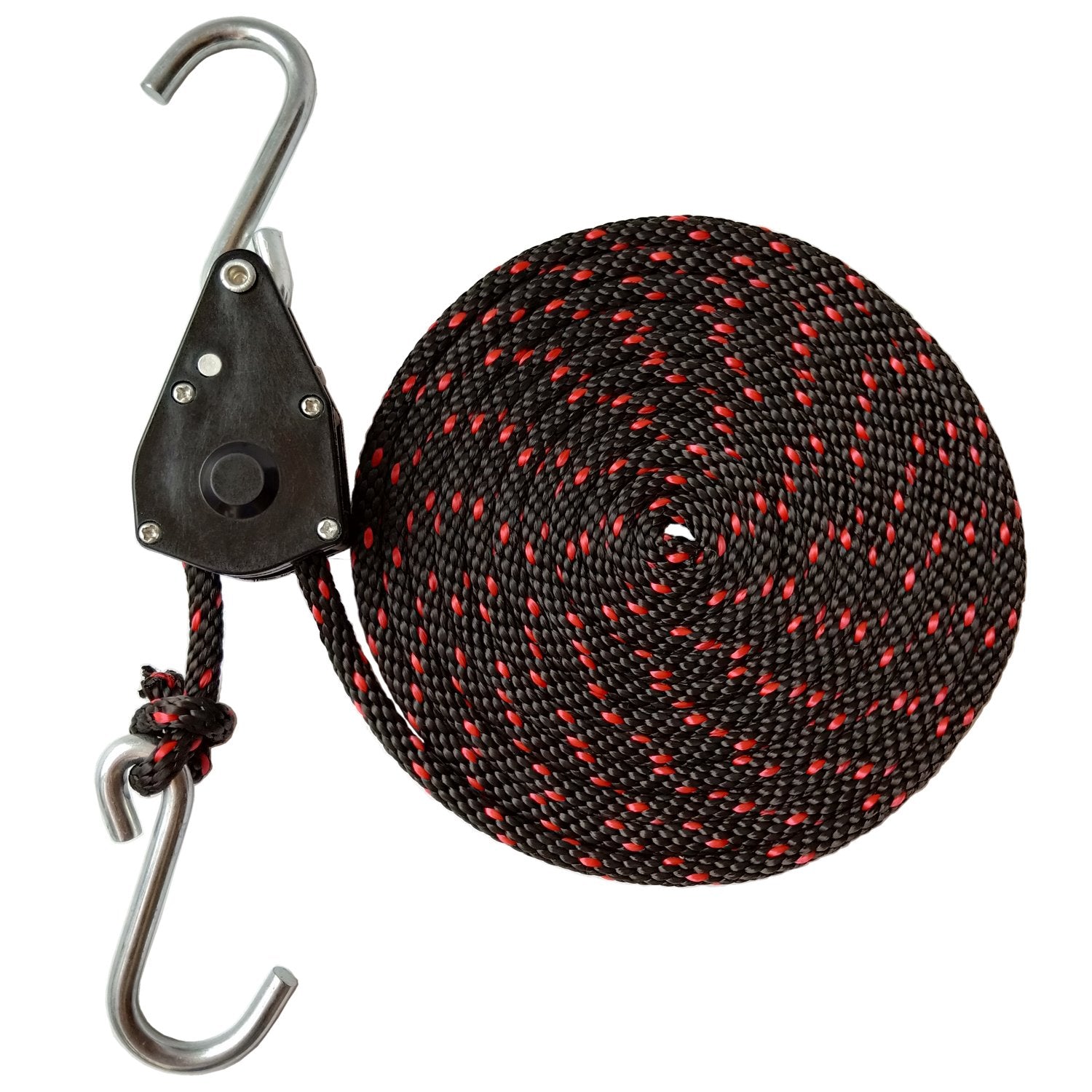 Sentry Ratchet Kayak And Canoe Bow And Stern Tie Downs 1/4'' Grow Light Heavy Duty Adjustable Rope Hanger (2-Pack)