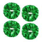 4Pcs Metallic Cheerleading Pom Poms, Creatiee 2 Pair Cheerleader Cheering Squad Pompoms For School Sports Dance Games Team Spiri