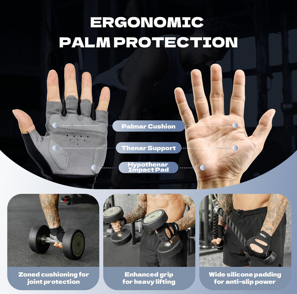 COFIT Gym Gloves for Men and Women, Breathable Anti-Slip Weight Lifting Gloves with Wrist Support and Palm Protection for Fitnes
