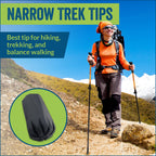 Round Narrow Four Pack Of Extra Durable Rubber Replacement Tips (Replacement Feet/Paws/Ferrules/Caps) For Trekking Poles - Fits
