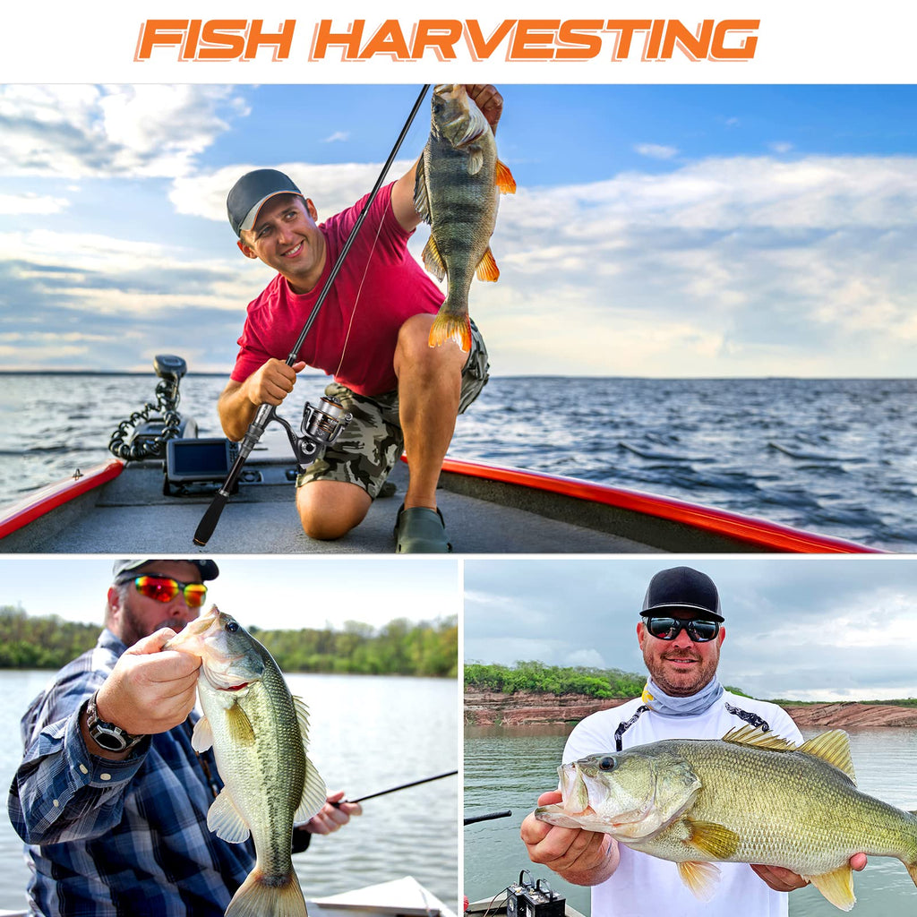 Plusinno Fishing Rod, Telescopic Fishing Rod And Reel Combo, Collapsible Travel Fishing Pole Rod Starter Kit, Carbon Fiber Fishi