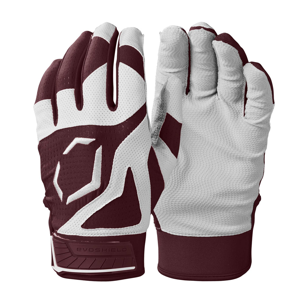 Evoshield Srz-1       Youth Batting Gloves - Maroon, Youth Large