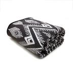 Putian Merino Wool Blanket Camping Outdoor Blanket - 63'' X 51'' Bohemia Grey Great For Camping, Outdoors, Sporting Events, Surv